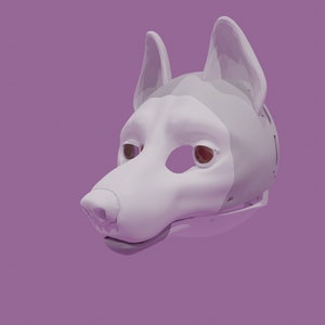 3d realistic dog head model