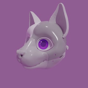 3d toony cat head model