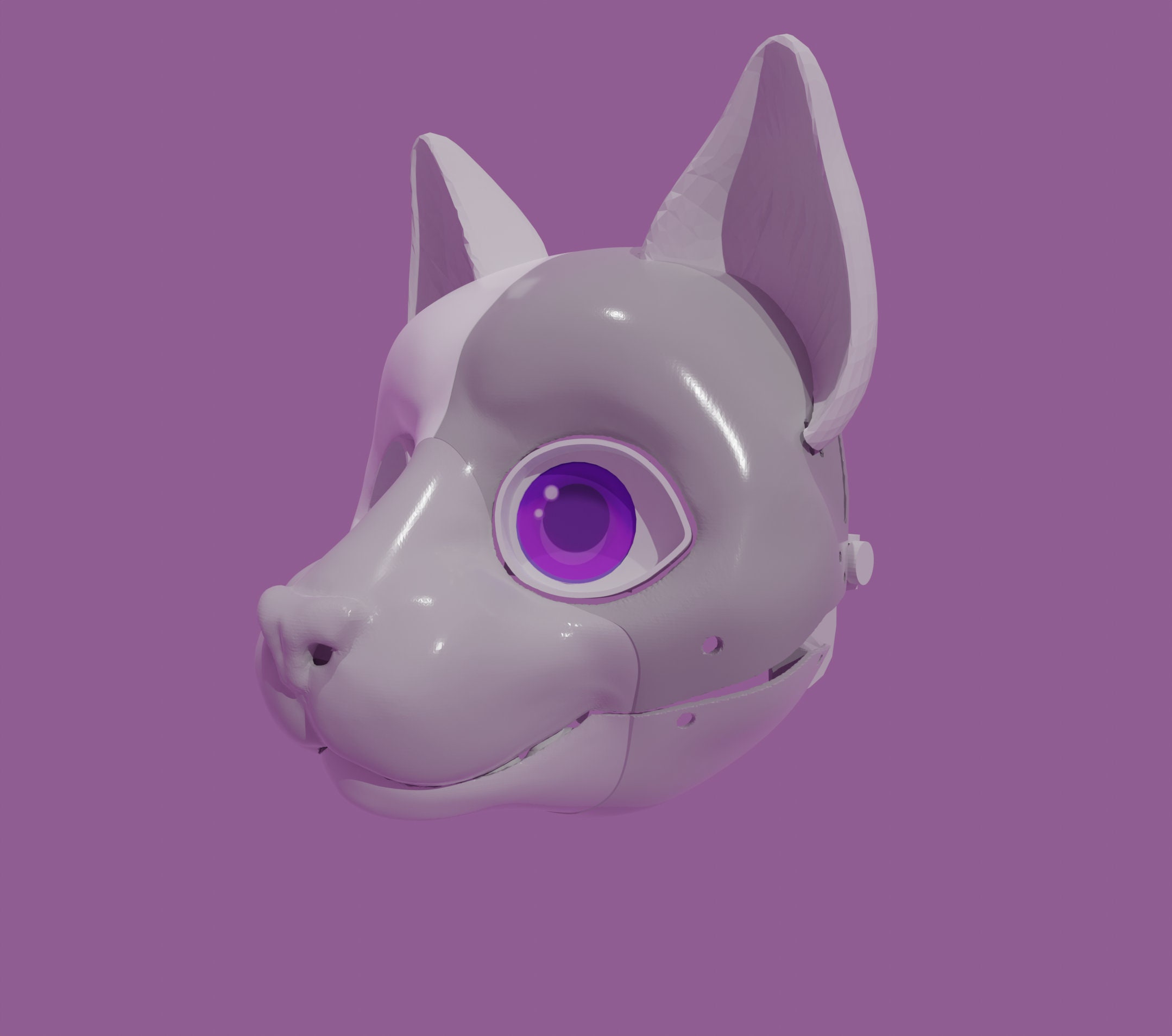 3D model Among Us Purple Werewolf VR / AR / low-poly