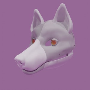 3 d realistic wolf head model