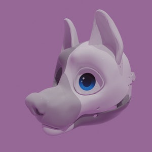 3d head toony dog model