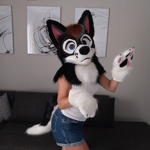 Furhead commission + tail + hand paws
