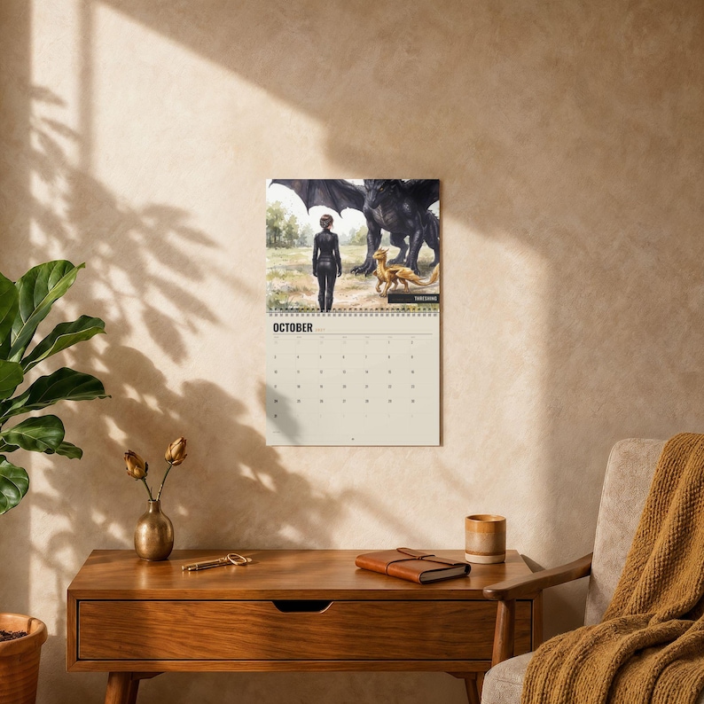 Fourth Wing 2027 Wall Calendar - Original Watercolor Art for Book Lovers image 8