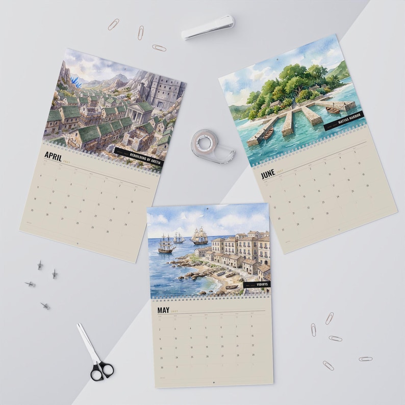 Fourth Wing 2027 Wall Calendar - Original Watercolor Art for Book Lovers image 4