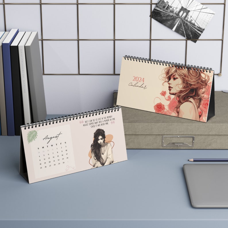 taylor-swift-lyrics-2024-desk-calendar-original-illustrated-etsy