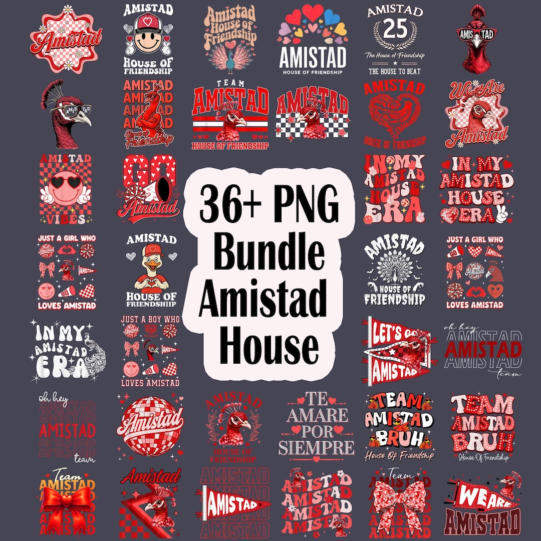 36+ Amistad House of Friendship Png Bundle, Back to School Amistad Png ...