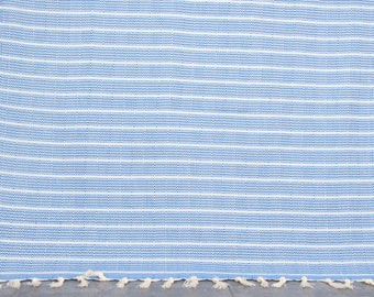 Bridesmaid Gifts, Custom Beach Towel, Sax Blue-Baby Blue Towel, Striped Towel, 40x71 Inches Cute Beach Towel, Gift Towel, Gym Towel,