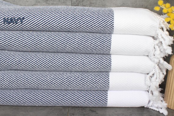 Personalized Wedding Gift, Handmade Gift, Striped Towel, Bachelorette Party Gifts Bridesmaids, 36"x71" Cotton Towel, Spa Gift,