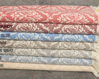 Regalos de boda, toalla de mano de algodón de 61 x 101 cm, toalla de mano con monograma, regalo de boda, toalla de mano turca, toalla de mano barroca, toalla de spa.