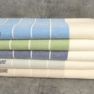 Custom Hand Towel, Personalized Gift, Striped Tea Towel, Turkish Tea Towel, 16&quot;x36&quot; Cotton Hand Towel, Personalized Turkish Towel,