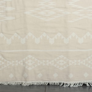 Hochzeit Gastgeschenke, 60x71 Zoll Beige Baumwolle Überwurf, personalisierte Geschenke, Decke, Sommer Geschenk, geometrische Überwurf, türkische Decke,