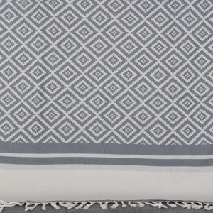 Custom Turkish Towel, Personalized Gift, Dark Gray-Gray Towel, Geometric Towel, 36x69 Inches Bachelor/Bachelorette Party Favors,