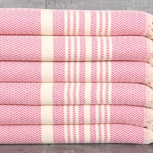 Wedding Dish Towel, Monogram Hand Towel Bathroom, Fuchsia Towel, Striped Towel, 18x40 Inches Gift For Her, Gym Towel, Guest Towel,