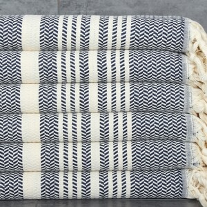 18x40 Inches Navy Cotton Tea Towel, Turkish Tea Towel, Striped Hand Towel, Personalized Gifts, Custom Hand Towel, Bridal Gifts,