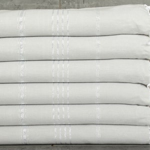 40x71 Inches Light Gray-Flush Gray Cotton Towel, Striped Towel, Home Decor Gifts, Bachelorette Party Favors, Monogram Beach Towel,