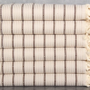 Personalized Beach Towel, Turkish Bath Towel, Light Beige-Brown Towel, Striped Towel, 40x71 Inches Gift for Him, Sauna Towel,