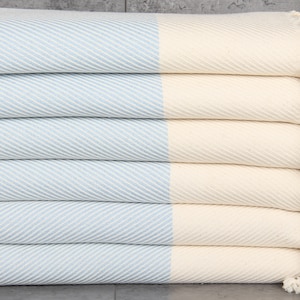 Personalized Gift for her, Bachelorette Towel, Baby Blue Towel, Striped Towel, 40x71 Inches Beach Towel Bulk, Bathroom Towel,