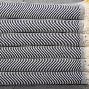 Turkish Bath Towel, Personalized Towel, Navy Towel, Striped Towel, 36x71 Inches Beach Towel Monogram, Sarong Towel, Decorative Towel,