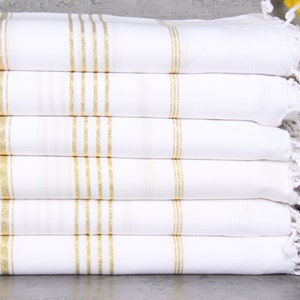 Turkish Towel Beach, Custom Beach Towel, Yellow Silvery Towel, Striped Towel, 40x71 Inches Bachelor Party Favor, Wedding Towel,