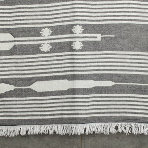 152x213 cm svart bomullspläd, monogramfilt, mönstrad pläd, brudtärnepresenter, dekorativ filt, present till kollega,