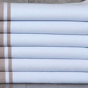 Personalized Gift Box Towel, Turkish Towels Beach, Brown-Blue Towel, Striped Towel, 40x71 Inches 50th Wedding Anniversary Gifts,