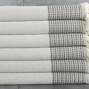Bedspread, Decorative Blanket, Striped Blanket, Custom Blanket, Couch Blanket, 91x95 Inches Khaki Green Cotton Blanket, Turkish Bedcover,