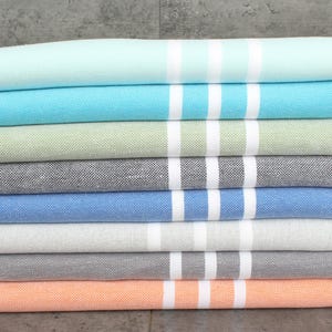 Bathroom Towels, 20&quot;x40&quot; Cotton Tea Towel, Turkish Towel Hand Towel, Striped Tea Towel, Wedding Gift, Bridesmaid Gifts Personalized,