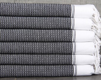 Besticktes Geschirrtuch, Handtuch nach Wahl, schwarzes Handtuch, gestreiftes Handtuch, 40 x 32 cm personalisierte Geschenke, Spa Handtuch, Fitness Handtuch,