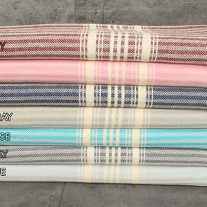 18&quot;x40&quot; Cotton Dish Towel, Turkish Hand Towel, Monogram Hand Towel, Striped Tea Towel, Personalized Gifts, Christmas Favors,