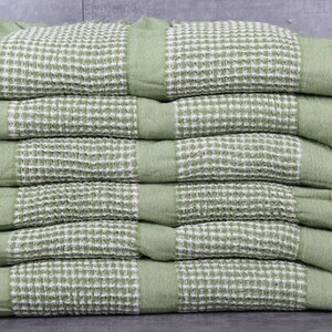 Wholesale Blankets, Beach Blanket, Green Waffle Bedcover, 79x83 Inches Shower Curtain, Oversize Blanket, Warm Bedcover, Wholesale Bedspread,