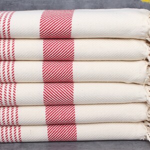 Turkish Bath Towel, Turkish Towel, Red Peshtemal, Polka Dot Peshtemal, 40x71 Inches Turkish Towel for Gift, Hotel Towel, Fouta Peshtemal,