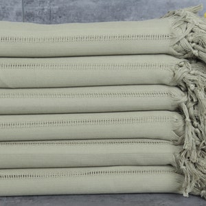 Valentines Day Gift idea,  Hammam Towel, Khaki Green Towel, Striped Towel, 40x67 Inches Bachelor/Bachelorette Party Favors,