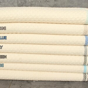 Grandma Gift, Small Bath Towels, Turkish Tea Towel, Personalized Hand Towel, 18&quot;x38&quot; Cotton Dish Towel, Striped Hand Towel, Summer Gift,