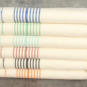 Organic Turkish towel, 40&quot;x71&quot; Cotton Towel, Bridesmaid Gift Towel, Striped Towel, Monogrammed Beach Towel, Gift For Boyfriend,