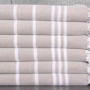 Monogrammed Beach Towel, Turkish Towels Beach, Brown Towel, Striped Towel, 40x71 Inches Monogram Towels, Decorative Towel, Gym Towel,
