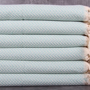 Turkish Tea Towels, Turkish Hand Towel, Chevron Mint Napkin, 18x36 Inches Gift For Her, Guest Washcloth, Owen Washcloth, Gym Dishcloth,