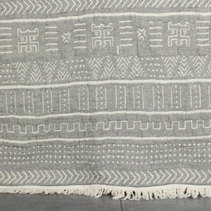 Ethnic Design Blanket, 79x91 Inches Black Cotton Blanket, Bachelorette Gifts, Tablecloth, Custom Wedding Gifts, Gift Boxes,