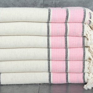 Unique Bridesmaid Gifts,  Beach Blanket, Pink Towel, Striped Towel, 36x71 Inches Linen Towel, Peshtemal Towel, Pareo Towel, Sauna Towel,