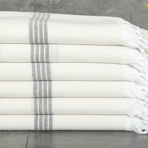 Personalisiertes Weihnachtsgeschenk-Tuch, Küchentuch, natürlich-graues Tuch, gestreiftes Tuch, Hochzeitsgeschenke, Turntuch, 40x71 Zoll,