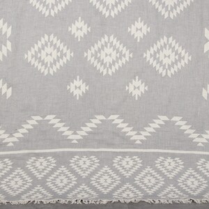 Personalized Turkish Beach Towel, Monogrammed Beach Towel, Dark Gray Towel, Kilim Towel, 36x71 Inches Bridal Shower Gifts, Camping Towel,
