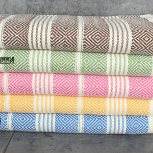 38&quot;x69&quot; Cotton Towel, Best Beach Towel, Turkish towel, Wedding Shower Gift, Bridesmaid Gift Towel, Diamond Towel, Valentines Gift,