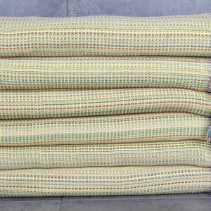 Waffle Throw, Housewarming Gift, Decorative Blanket, Boho Throw Blankets, 79x99 Inches Yellow Cotton Throw, Bachelorette Party Gifts,