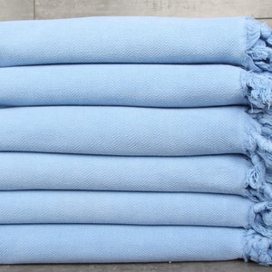 Turkish Towel, Wedding Gift Towels, Light Blue Peshtemal, Herringbone Peshtemal, 40x63 Inches Girls Beach Weekend Gift,