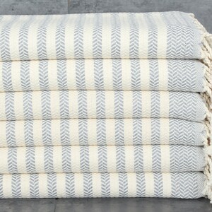 Monogram Hand Towel, Personalized Hand Towel, Turkish Towel Hand Towel, Chevron Hand Towel, 18x40 Inches Gray Cotton Tea Towel,