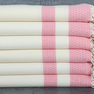 Turkish Towel Beach,  Monogram Turkish Bath Towel, Pink Towel, Geometric Towel, 40x71 Inches Embroidered Towel, Holiday Towel,