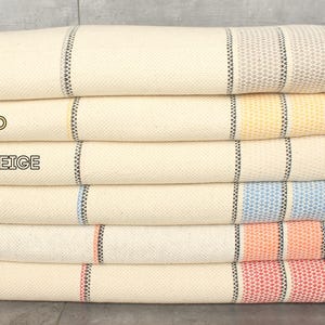 Striped Throw, Turkish Blanket, Woven Blanket, Tablecloth, 95&quot;x103&quot; Linen Throw, Couch Blanket, Handmade Gift,