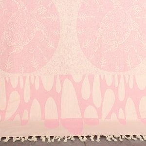Woven Blanket, Bachelorette Party Favors, Throw Blanket, 79x99 Inches Pink Cotton Blanket, Turtle Design Blanket, Customized Throw Blankets,