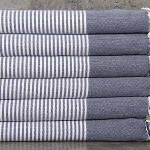 Beach Towel, Personalized Towel, Striped Navy Towel, 40x71 Inches Gift For Her, Gift Towel, Wedding Peshtemal, Holiday Towel, Pareo Towel,