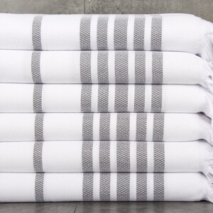Turkish Tea Towels, Kitchen Towel, Dark Gray Chevron Dishcloth, 24x36 Inches Gift For Her, Travel Peshkir, Spa Napkin, Gym Dishcloth,