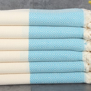 Bulk Beach Towel,  Newlywed Gift, Turquoise Towel, Diamond Towel, 40x71 Inches Bachelorette Beach Towel, Sarong Towel, Hotel Towel,
